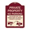 Signmission Private Parking Violators Towed Away Vehicle Owners Expense Alum Sign, 18" L, 24" H, BU-1824-23254 A-DES-BU-1824-23254 - alternate 1